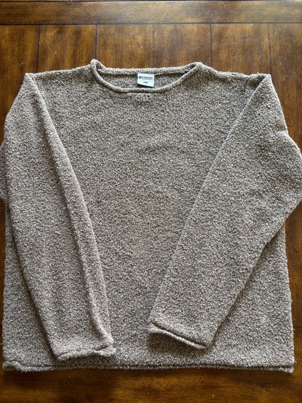 Columbia Bouclé Crewneck Sweater - Taupe. Boho. Size large women’s